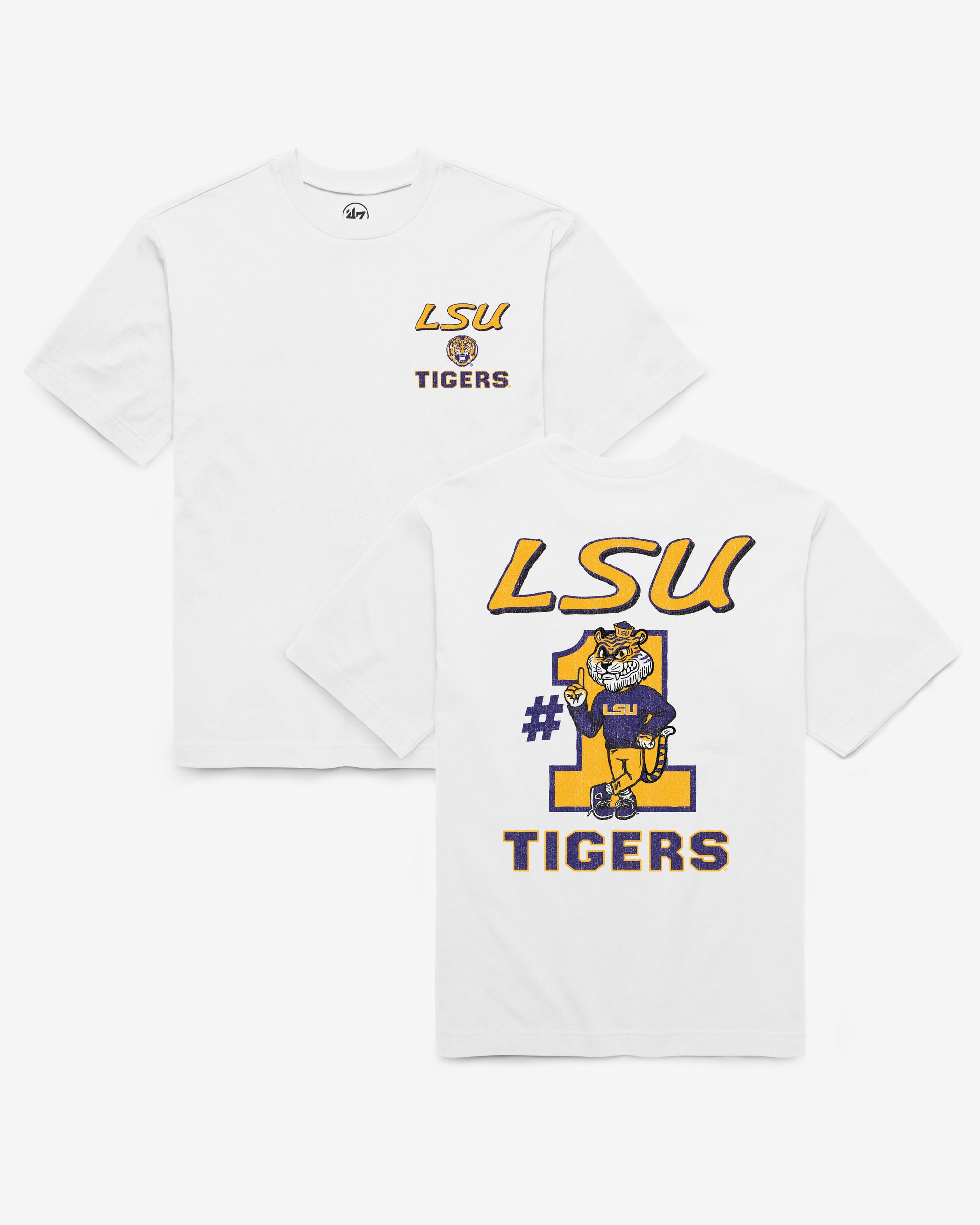 LOUISIANA STATE TIGERS LSU CAMPUS MASCOT BACKER '47 FOUNDATION TEE