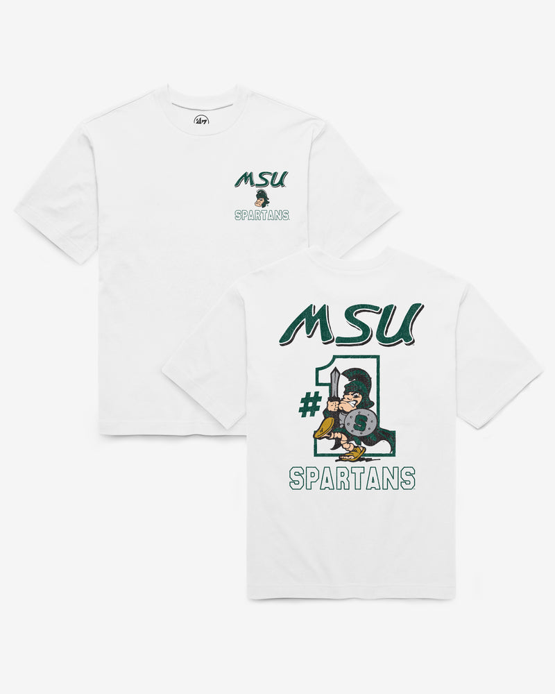 MICHIGAN STATE SPARTANS VINTAGE CAMPUS MASCOT BACKER '47 FOUNDATION TEE