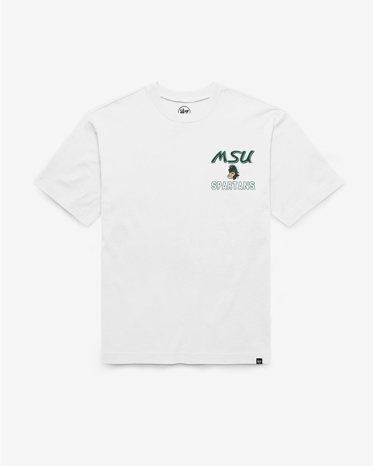 MICHIGAN STATE SPARTANS VINTAGE CAMPUS MASCOT BACKER '47 FOUNDATION TEE