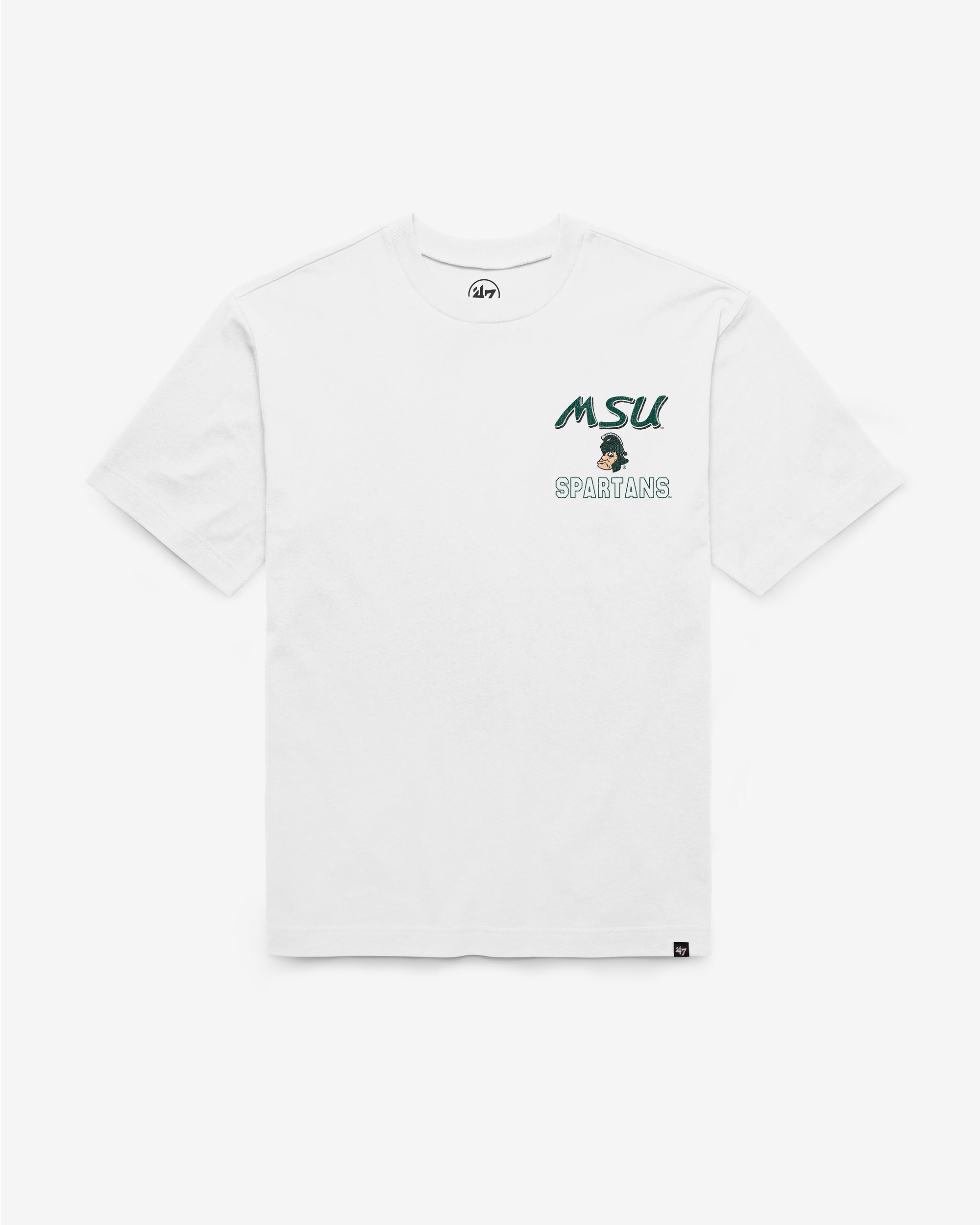 MICHIGAN STATE SPARTANS VINTAGE CAMPUS MASCOT BACKER '47 FOUNDATION TEE