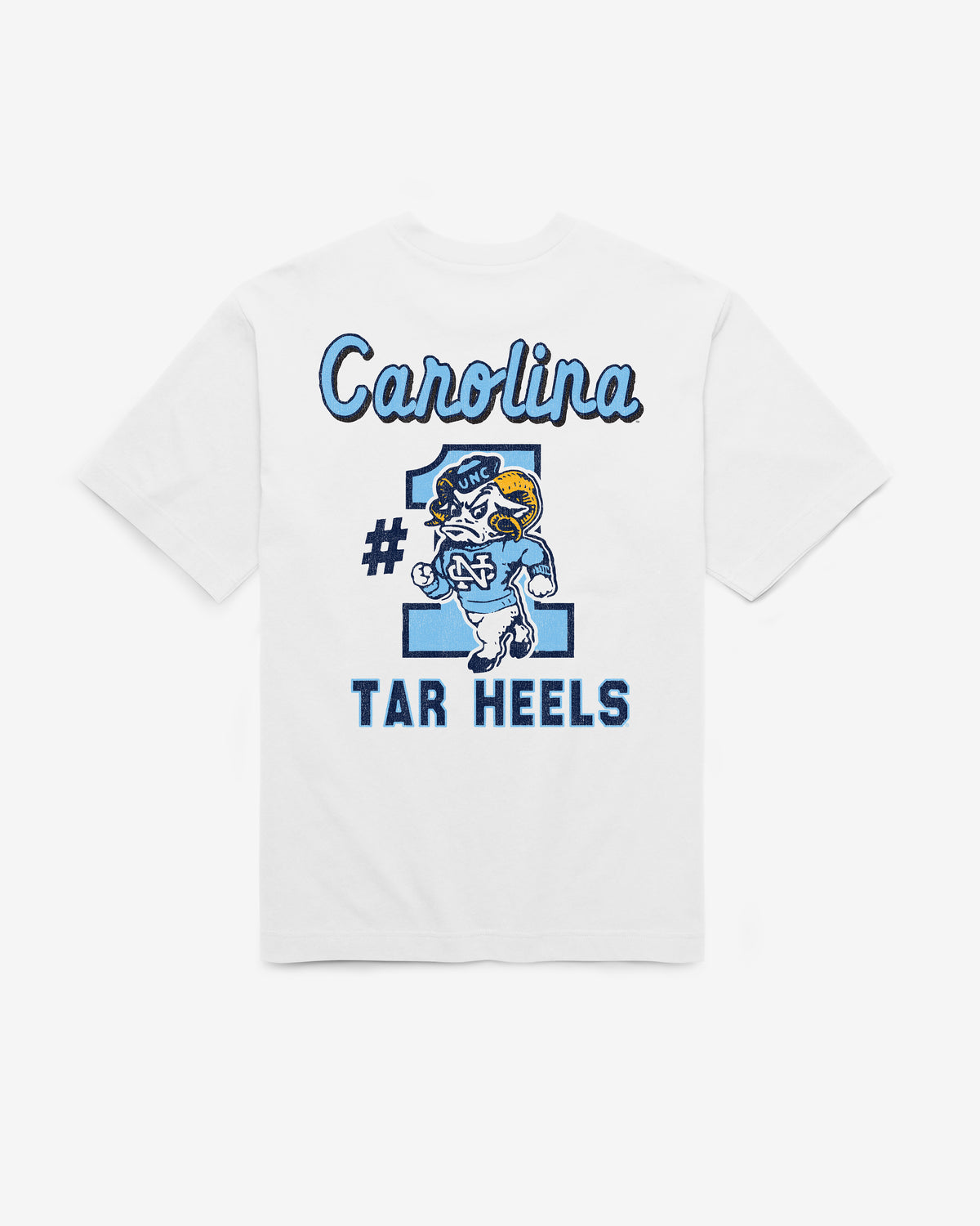 NORTH CAROLINA TAR HEELS UNC VINTAGE CAMPUS MASCOT BACKER '47 FOUNDATION TEE