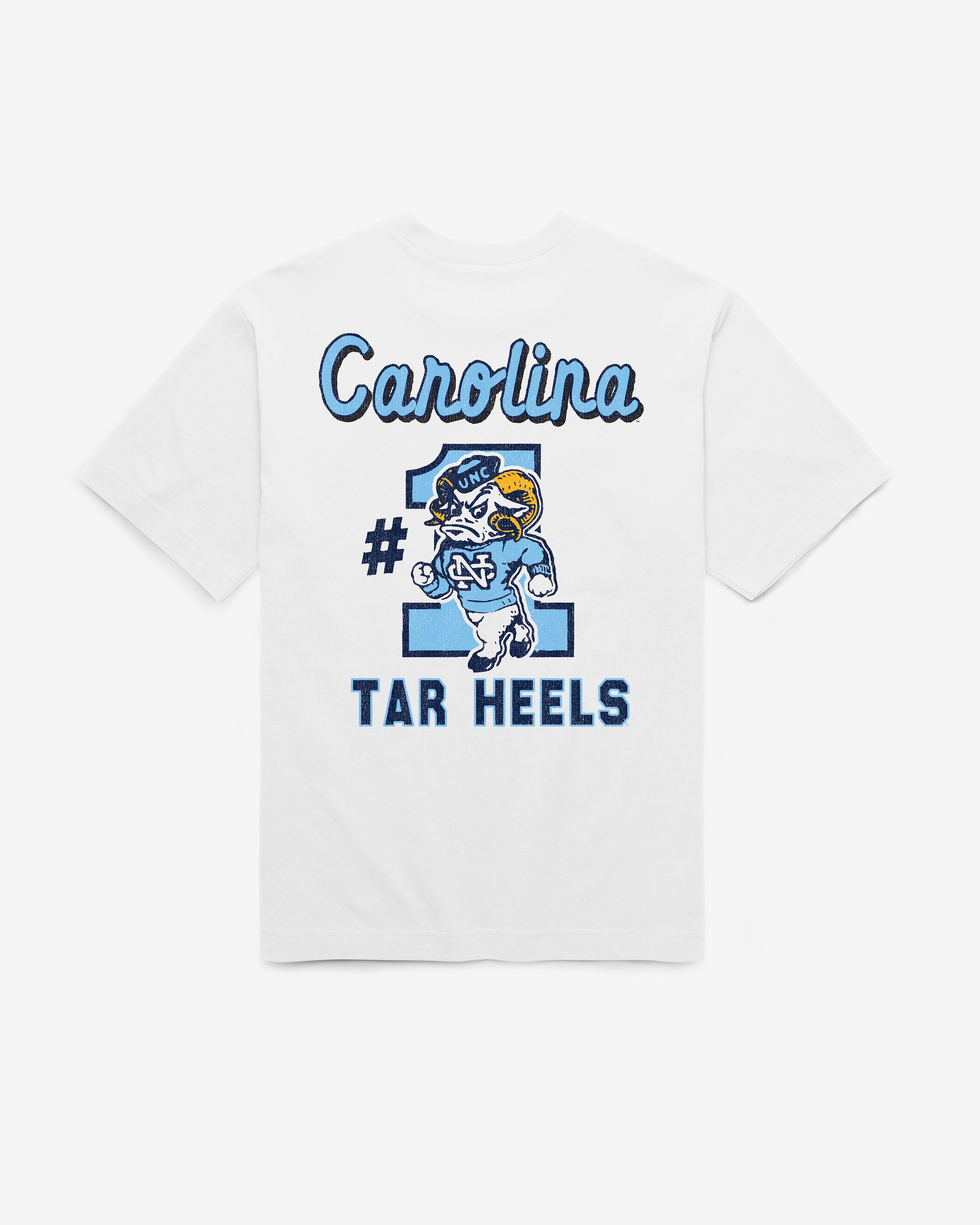 NORTH CAROLINA TAR HEELS UNC VINTAGE CAMPUS MASCOT BACKER '47 FOUNDATION TEE