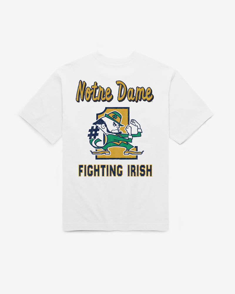 NOTRE DAME FIGHTING IRISH CAMPUS MASCOT BACKER '47 FOUNDATION TEE