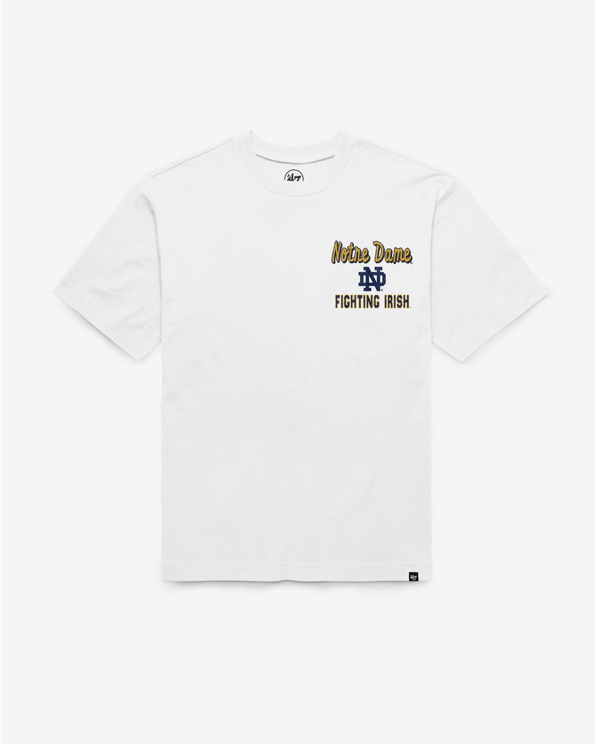 NOTRE DAME FIGHTING IRISH CAMPUS MASCOT BACKER '47 FOUNDATION TEE