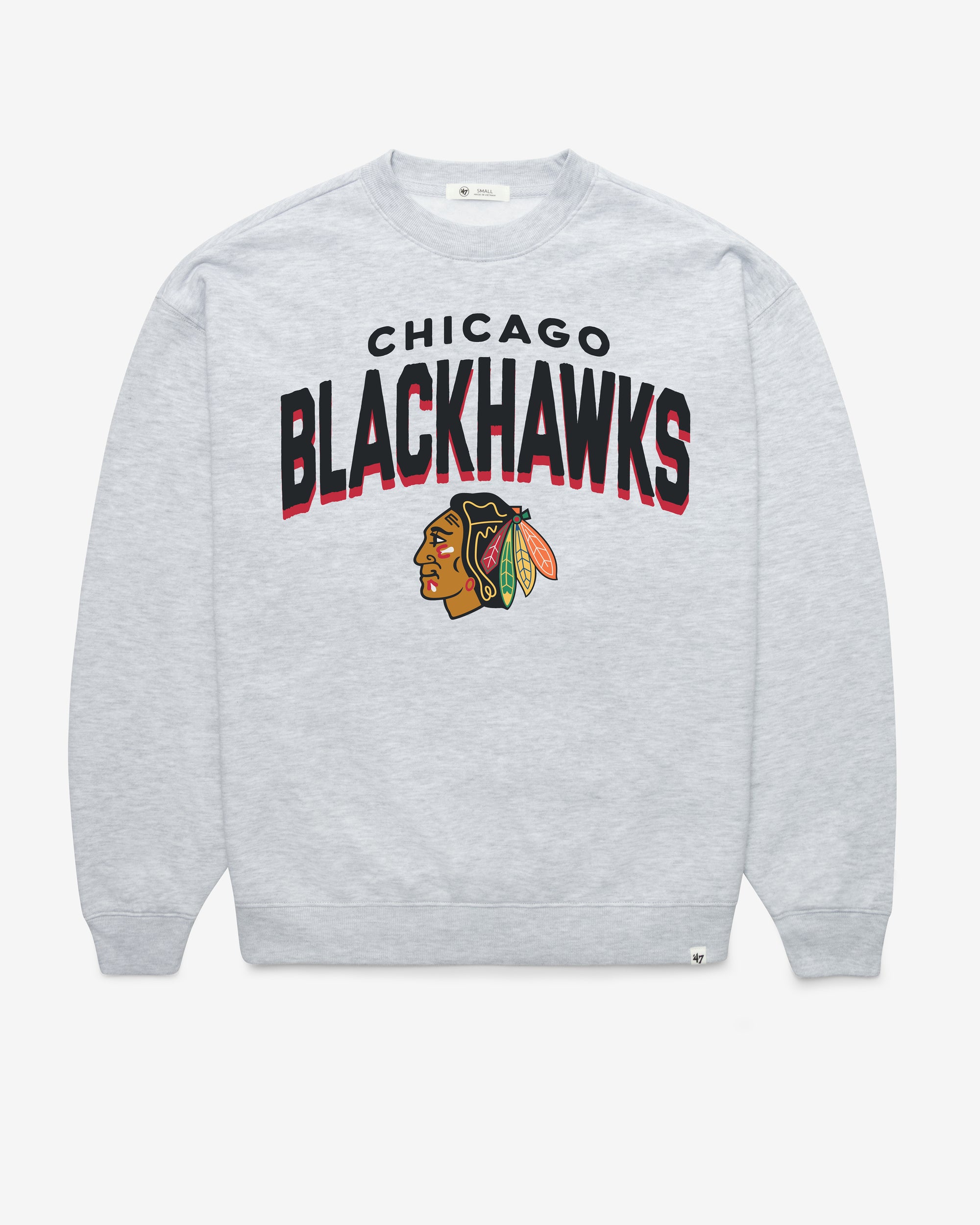CHICAGO BLACKHAWKS CAMPUS ARCH CLOUD '47 OVERSIZED CREW WOMENS