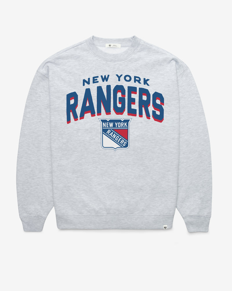 NEW YORK RANGERS CAMPUS ARCH CLOUD '47 OVERSIZED CREW WOMENS