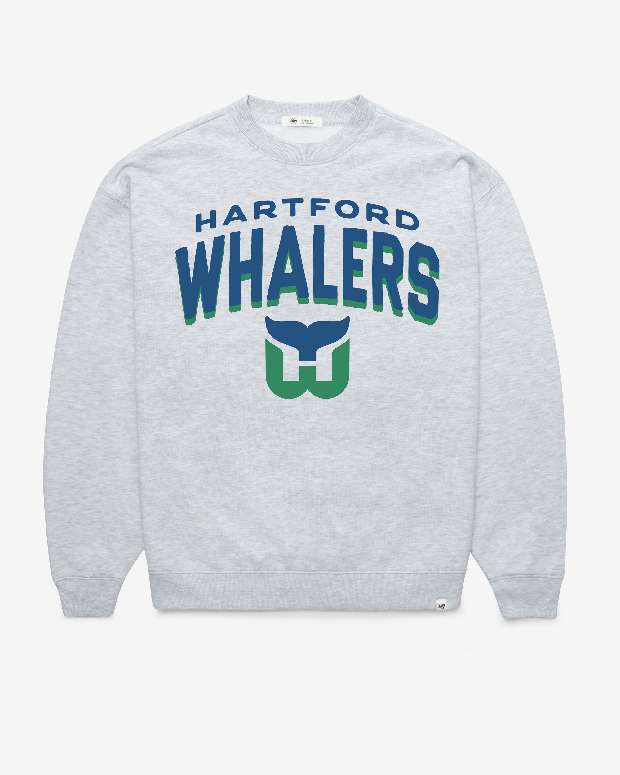 HARTFORD WHALERS VINTAGE CAMPUS ARCH CLOUD '47 OVERSIZED CREW WOMENS