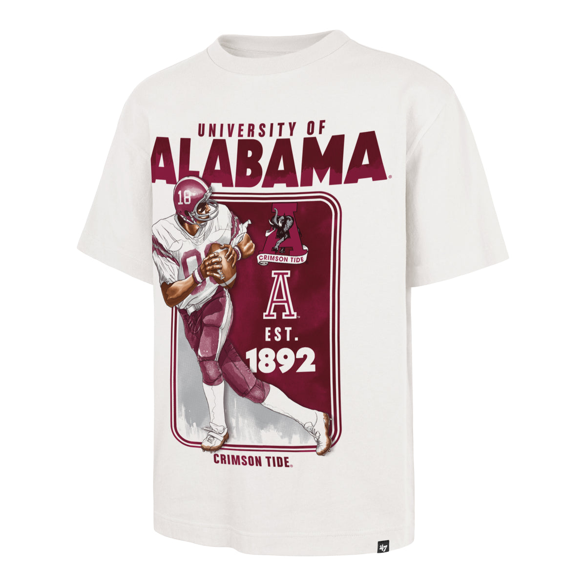 ALABAMA CRIMSON TIDE VINTAGE PLAYBRUSH '47 FOUNDATION TEE