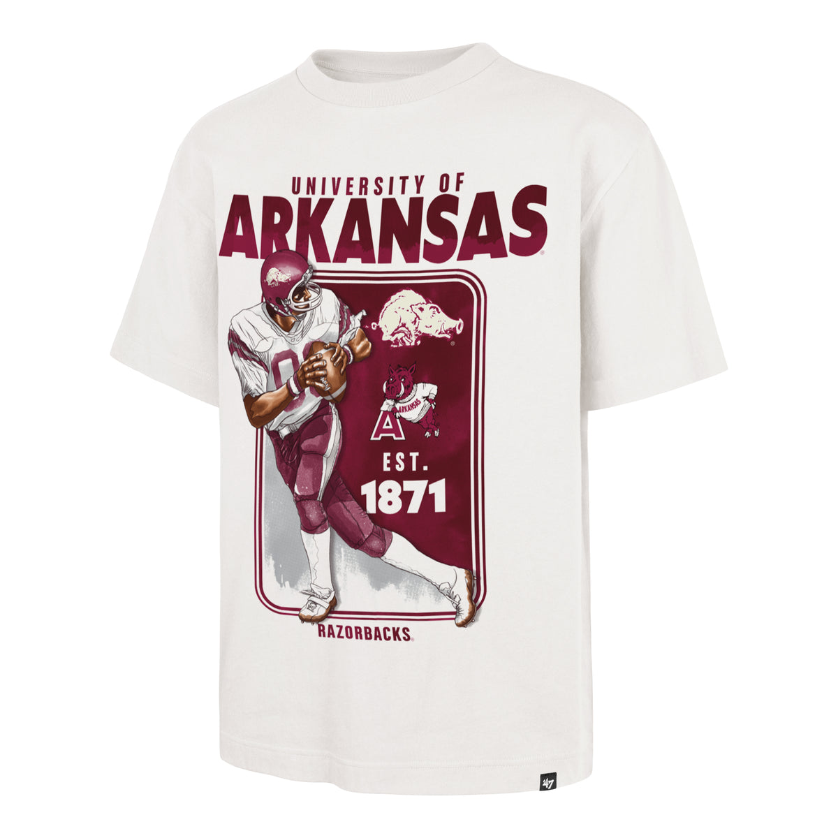 ARKANSAS RAZORBACKS VINTAGE PLAYBRUSH '47 FOUNDATION TEE