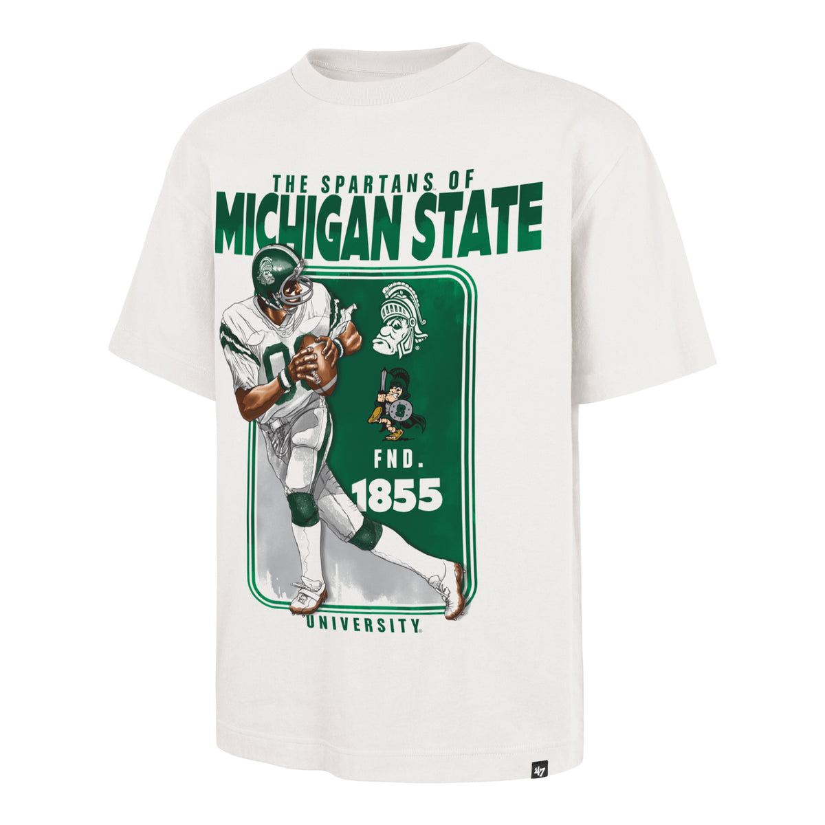 MICHIGAN STATE SPARTANS VINTAGE PLAYBRUSH '47 FOUNDATION TEE