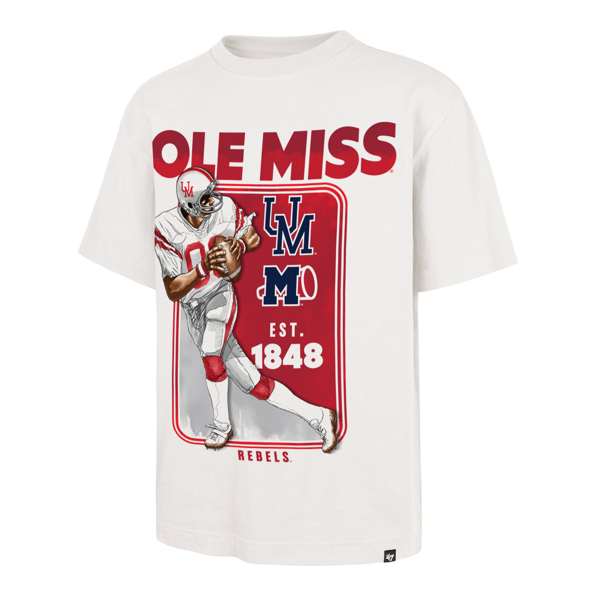 MISSISSIPPI REBELS VINTAGE PLAYBRUSH '47 FOUNDATION TEE