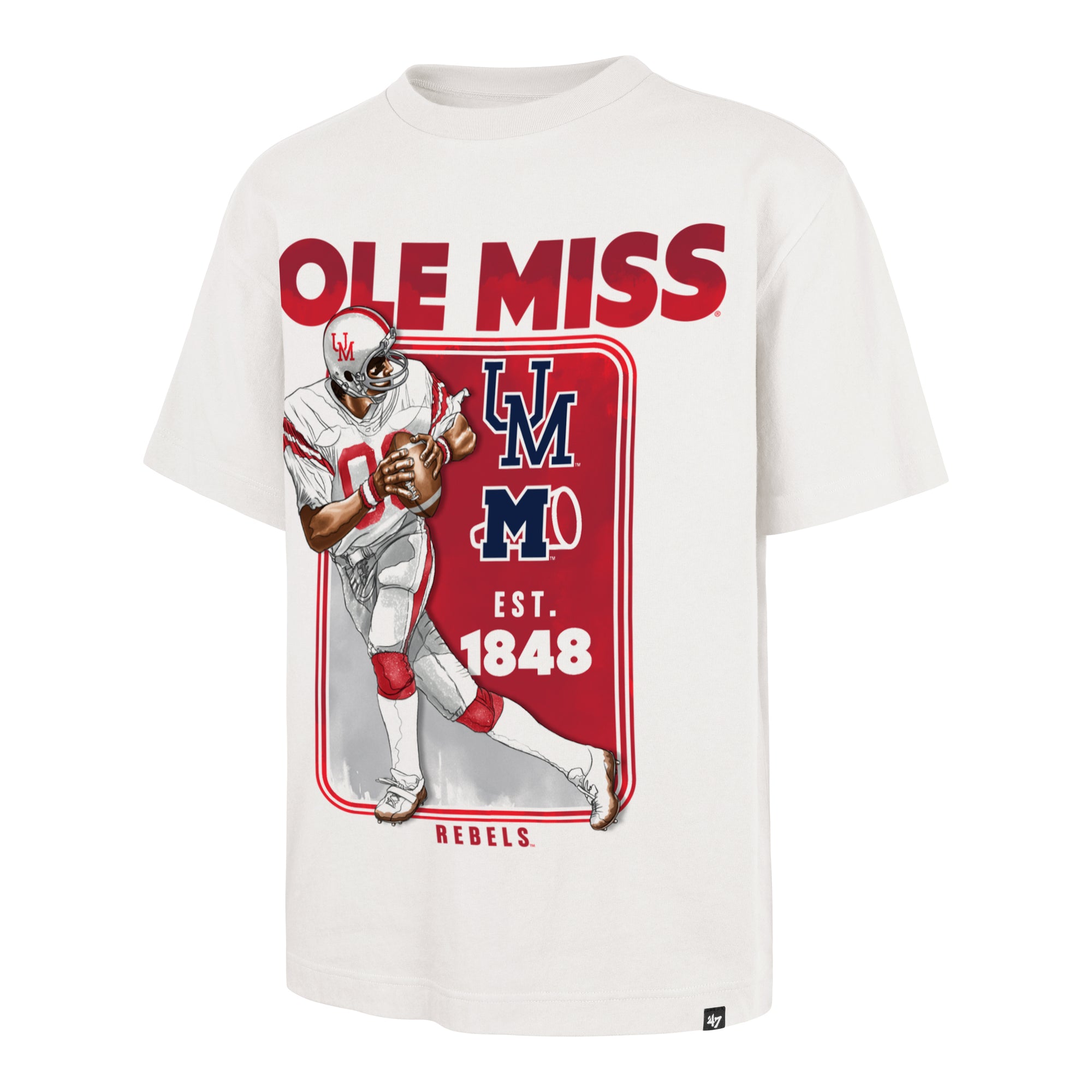 MISSISSIPPI REBELS VINTAGE PLAYBRUSH '47 FOUNDATION TEE