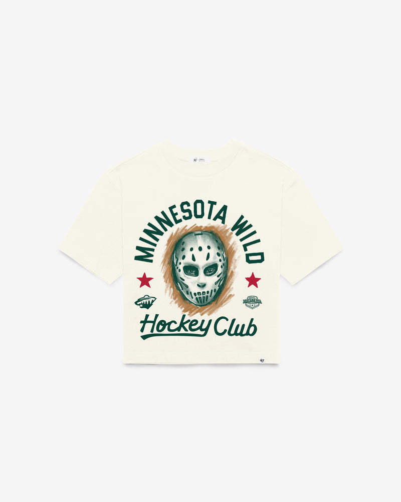 MINNESOTA WILD ARCH MASK '47 FOUNDATION CROP TEE WOMENS