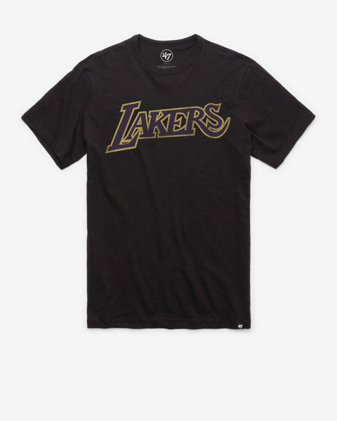 LOS ANGELES LAKERS HARDWOOD CLASSICS GRIT WORDMARK '47 SCRUM TEE