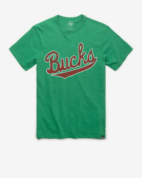 MILWAUKEE BUCKS HARDWOODS CLASSICS GRIT WORDMARK '47 SCRUM TEE