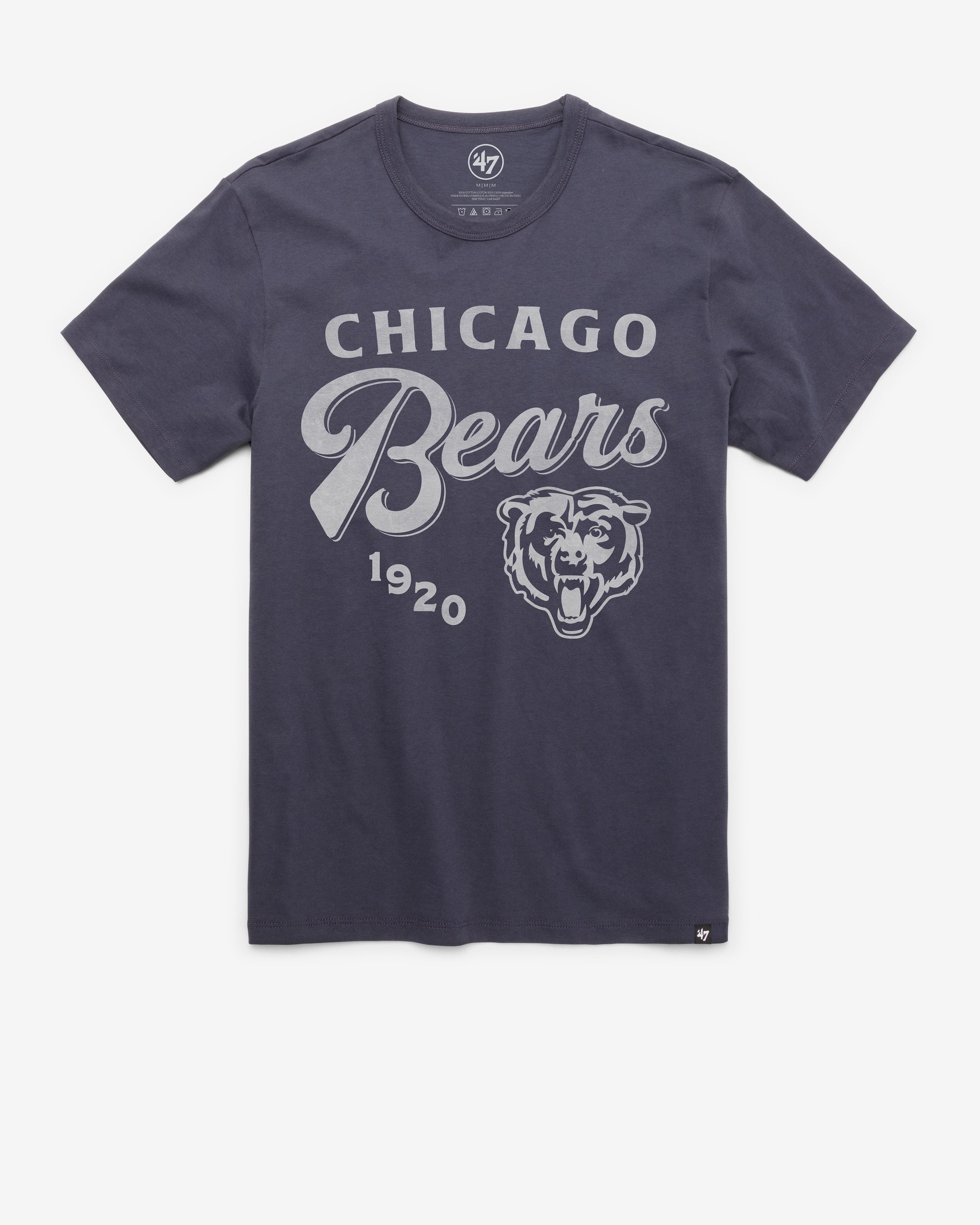 CHICAGO BEARS DIAG SCRIPT '47 FRANKLIN TEE