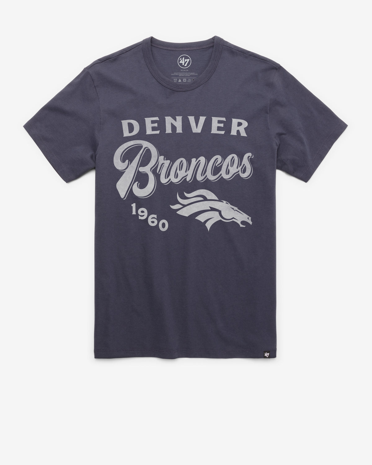 DENVER BRONCOS DIAG SCRIPT '47 FRANKLIN TEE