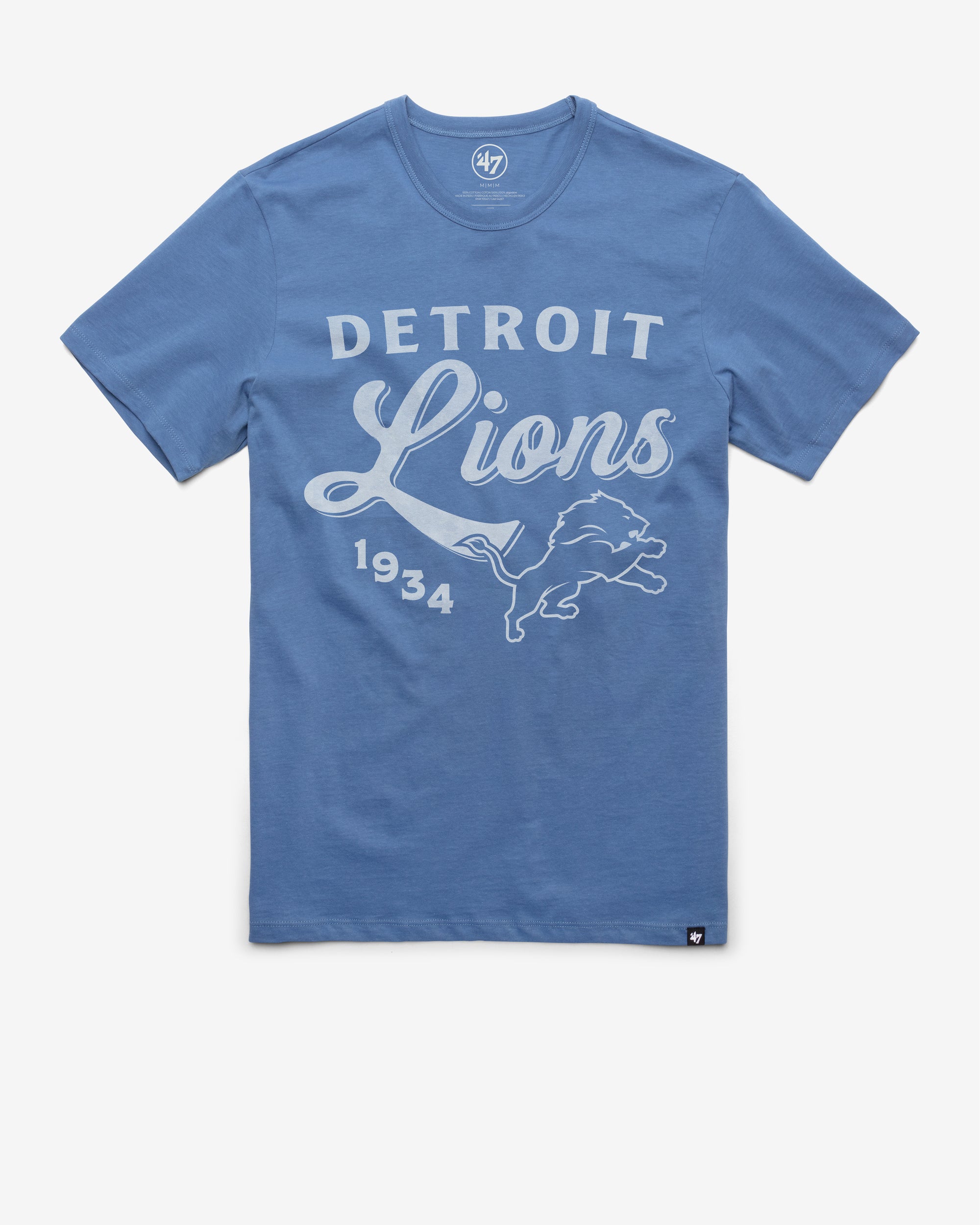 DETROIT LIONS DIAG SCRIPT '47 FRANKLIN TEE