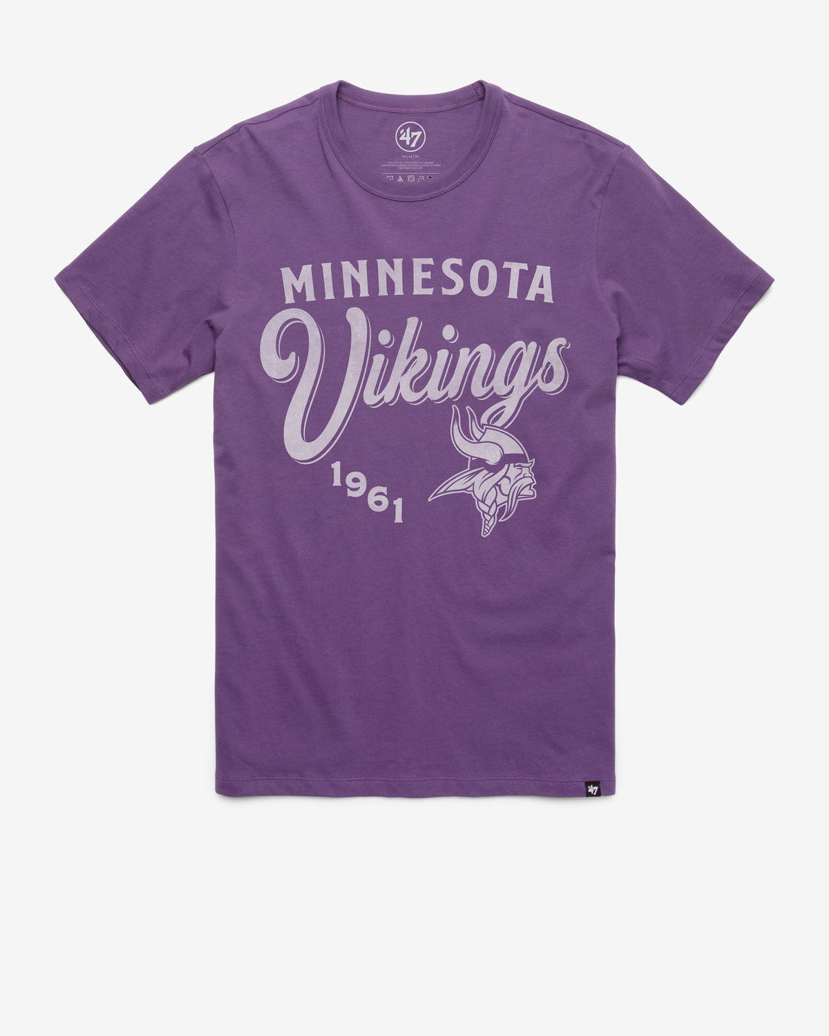 MINNESOTA VIKINGS DIAG SCRIPT '47 FRANKLIN TEE