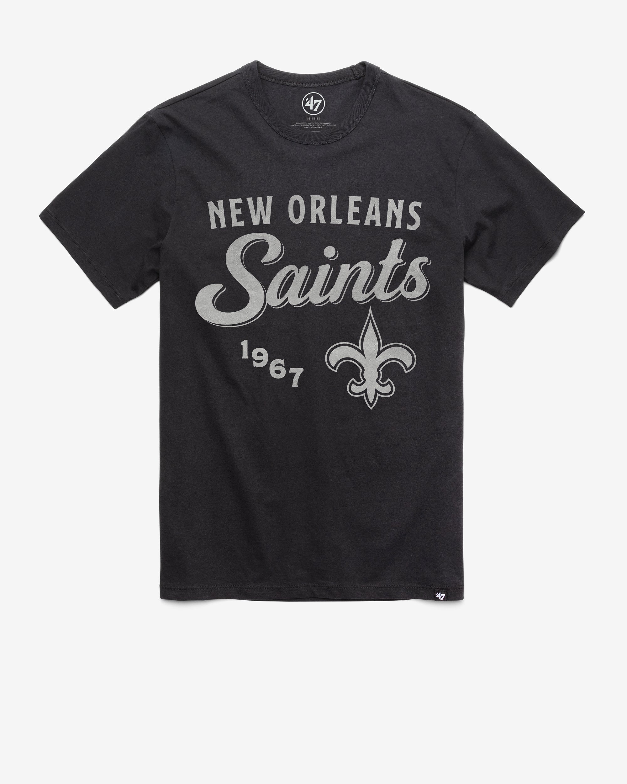 NEW ORLEANS SAINTS DIAG SCRIPT '47 FRANKLIN TEE