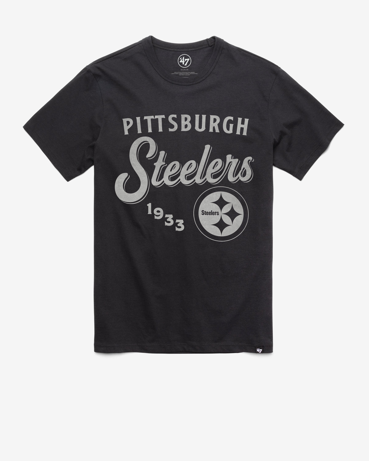 PITTSBURGH STEELERS DIAG SCRIPT '47 FRANKLIN TEE