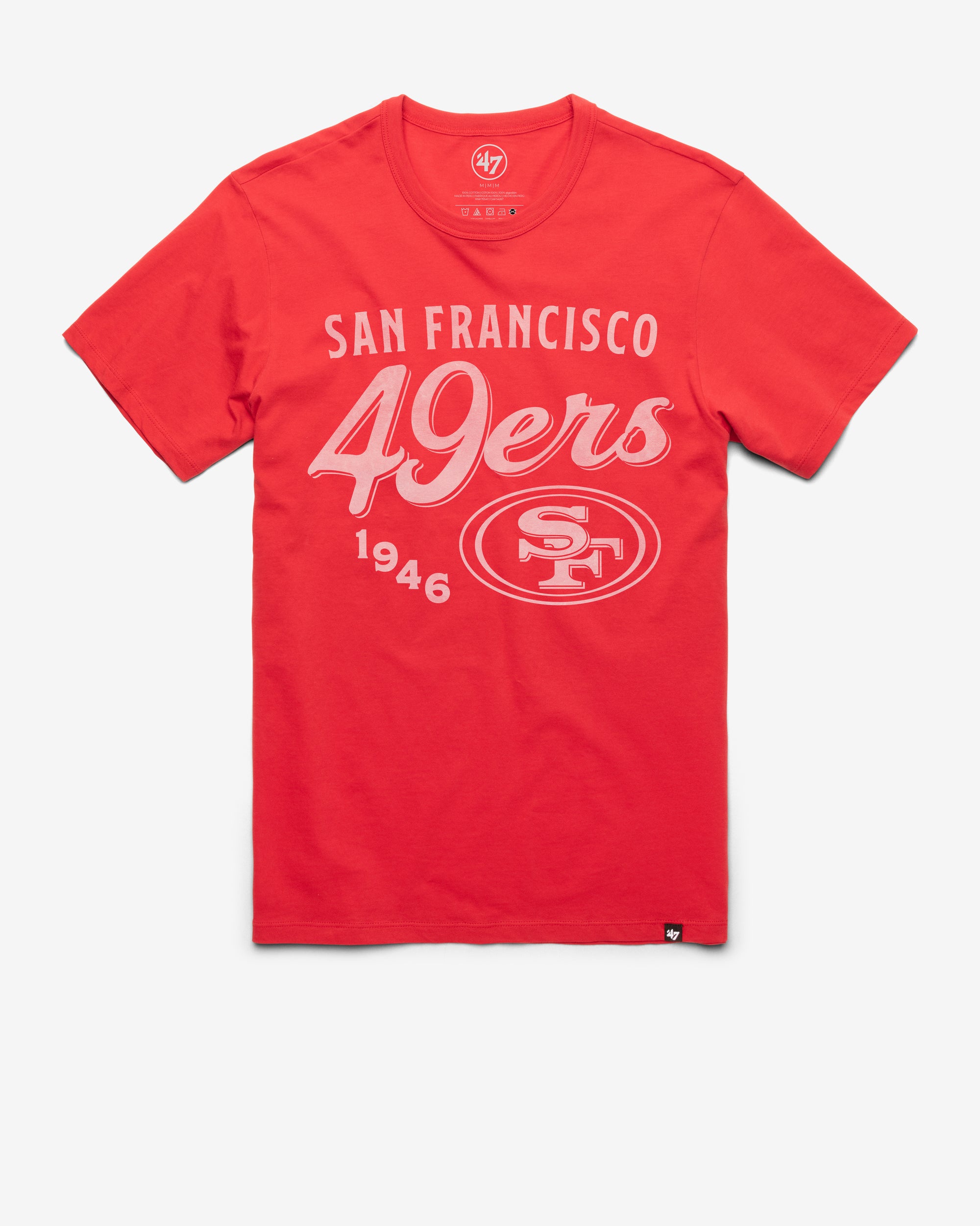 SAN FRANCISCO 49ERS DIAG SCRIPT '47 FRANKLIN TEE
