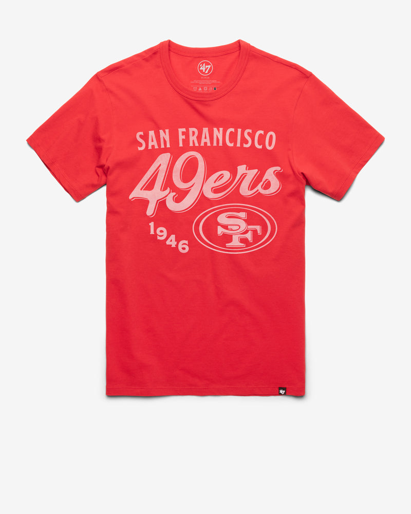 SAN FRANCISCO 49ERS DIAG SCRIPT '47 FRANKLIN TEE