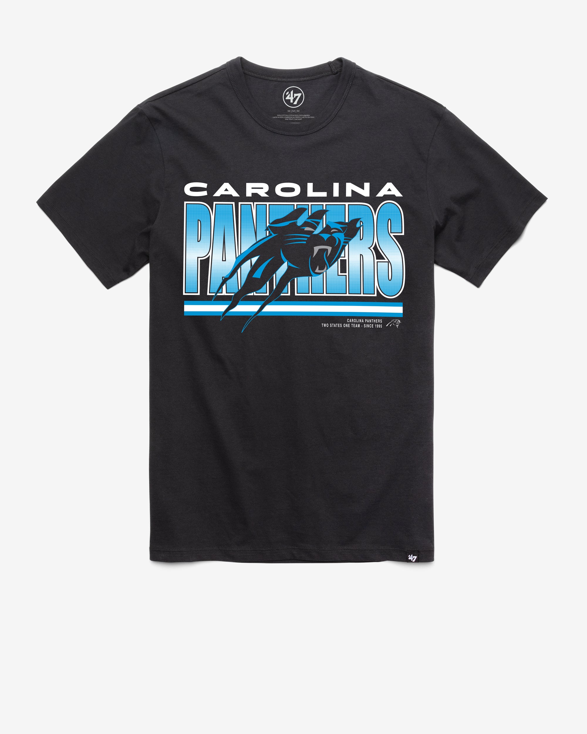 CAROLINA PANTHERS TEAM THUNDER RIP '47 FRANKLIN TEE