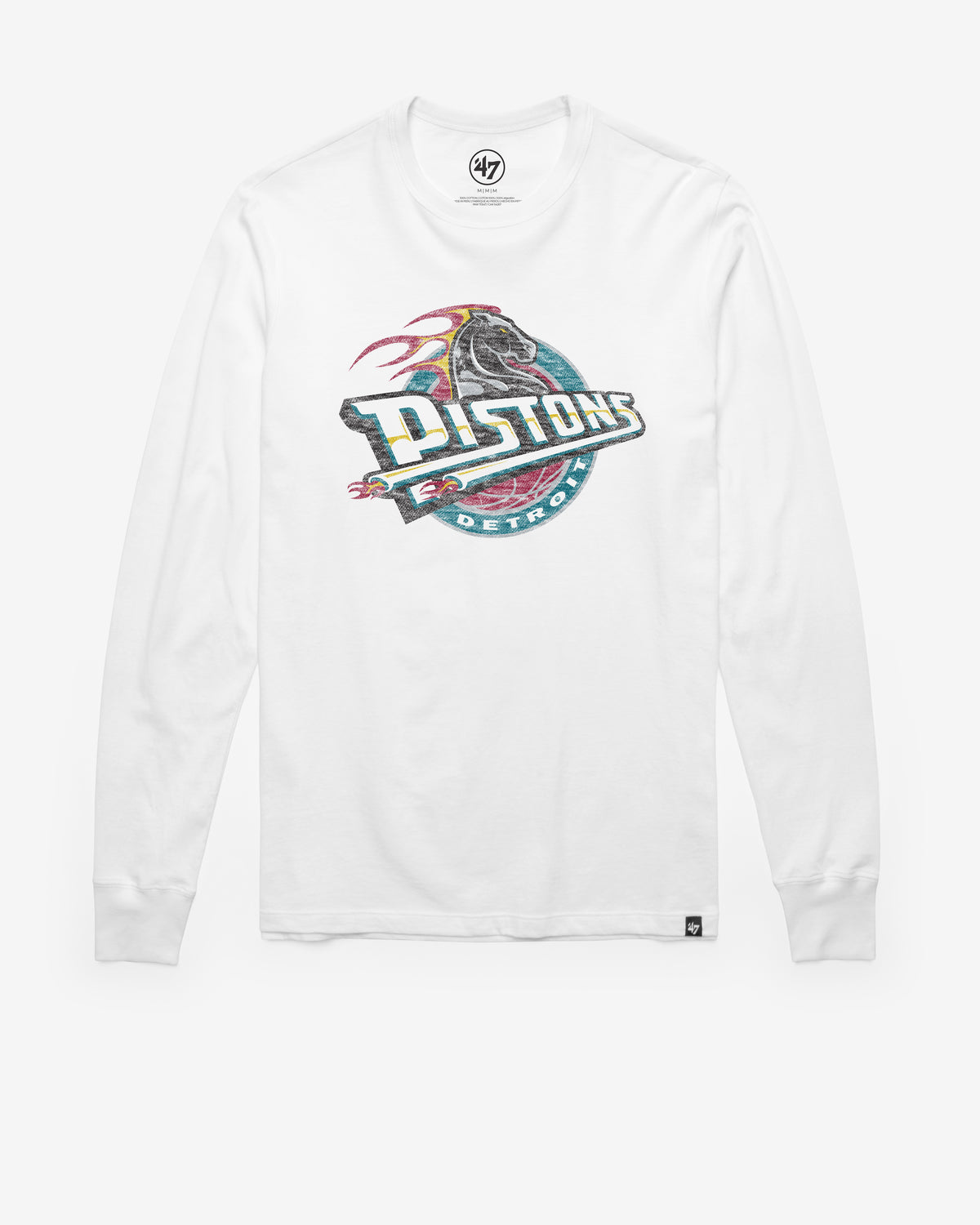 DETROIT PISTONS HARDWOOD CLASSICS PREMIER '47 FRANKLIN LONG SLEEVE TEE