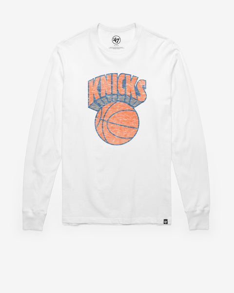NEW YORK KNICKS HARDWOOD CLASSICS PREMIER '47 FRANKLIN LONG SLEEVE TEE