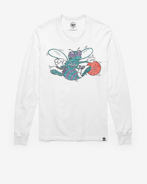 CHARLOTTE HORNETS HARDWOOD CLASSICS PREMIER '47 FRANKLIN LONG SLEEVE TEE