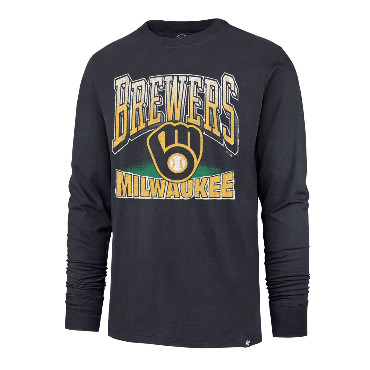 MILWAUKEE BREWERS WORN ARCH '47 FRANKLIN LONG SLEEVE TEE