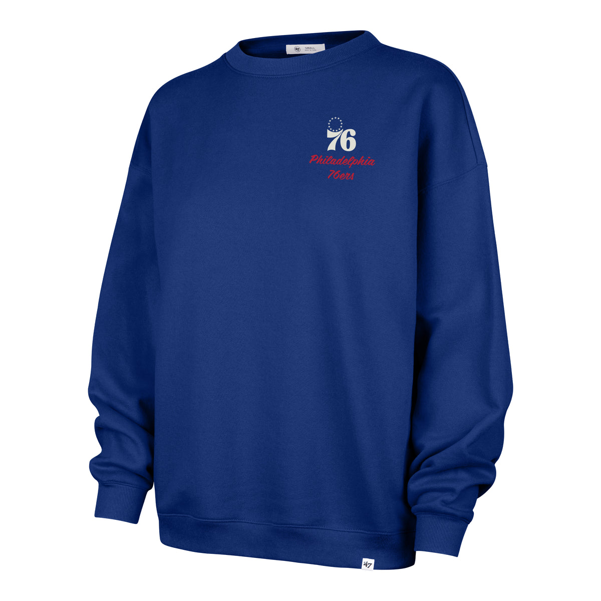 PHILADELPHIA 76ERS SHOUT IT OUT '47 WOMEN'S OVERSIZED CREW