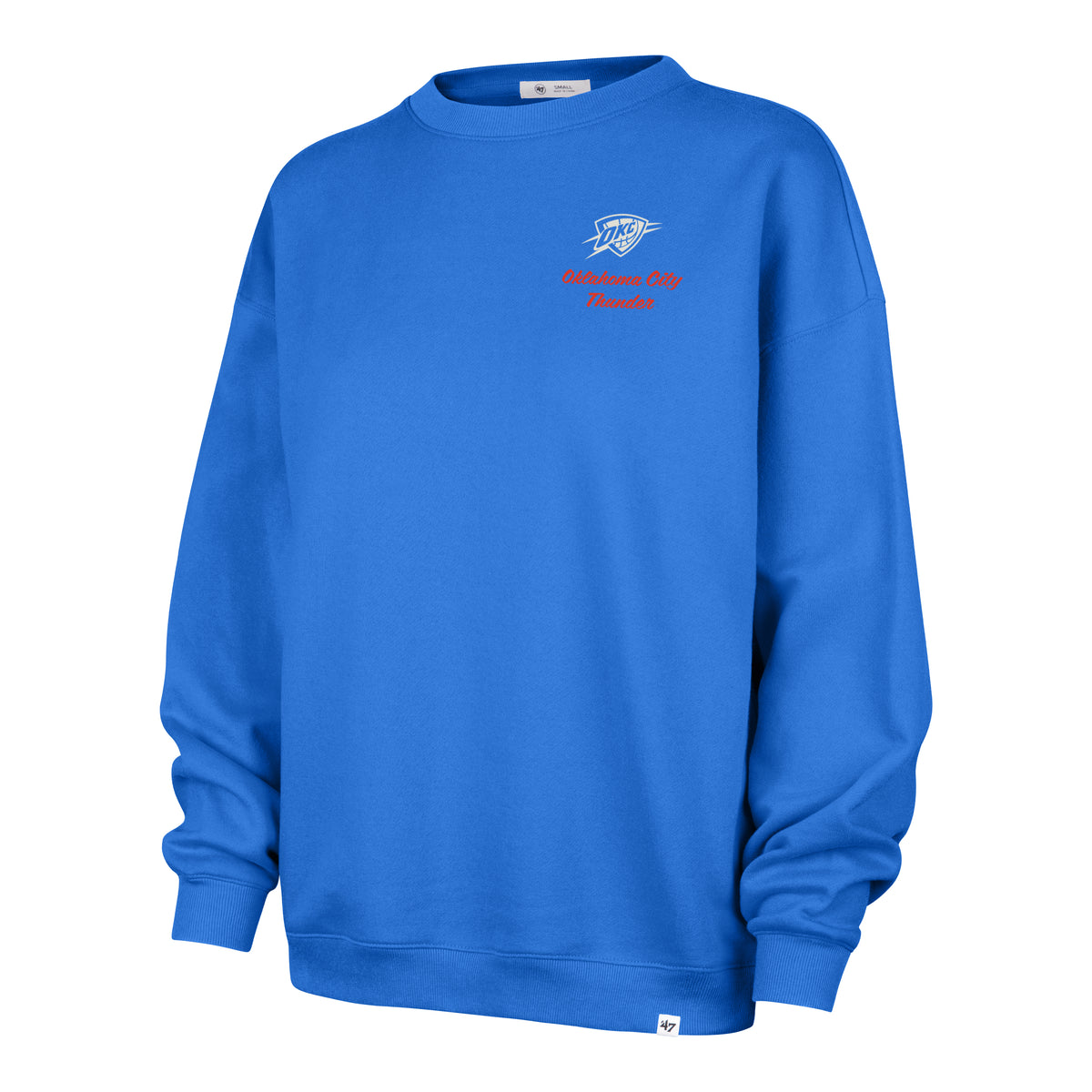 OKLAHOMA CITY THUNDER SHOUT IT OUT '47 WOMEN'S OVERSIZED CREW