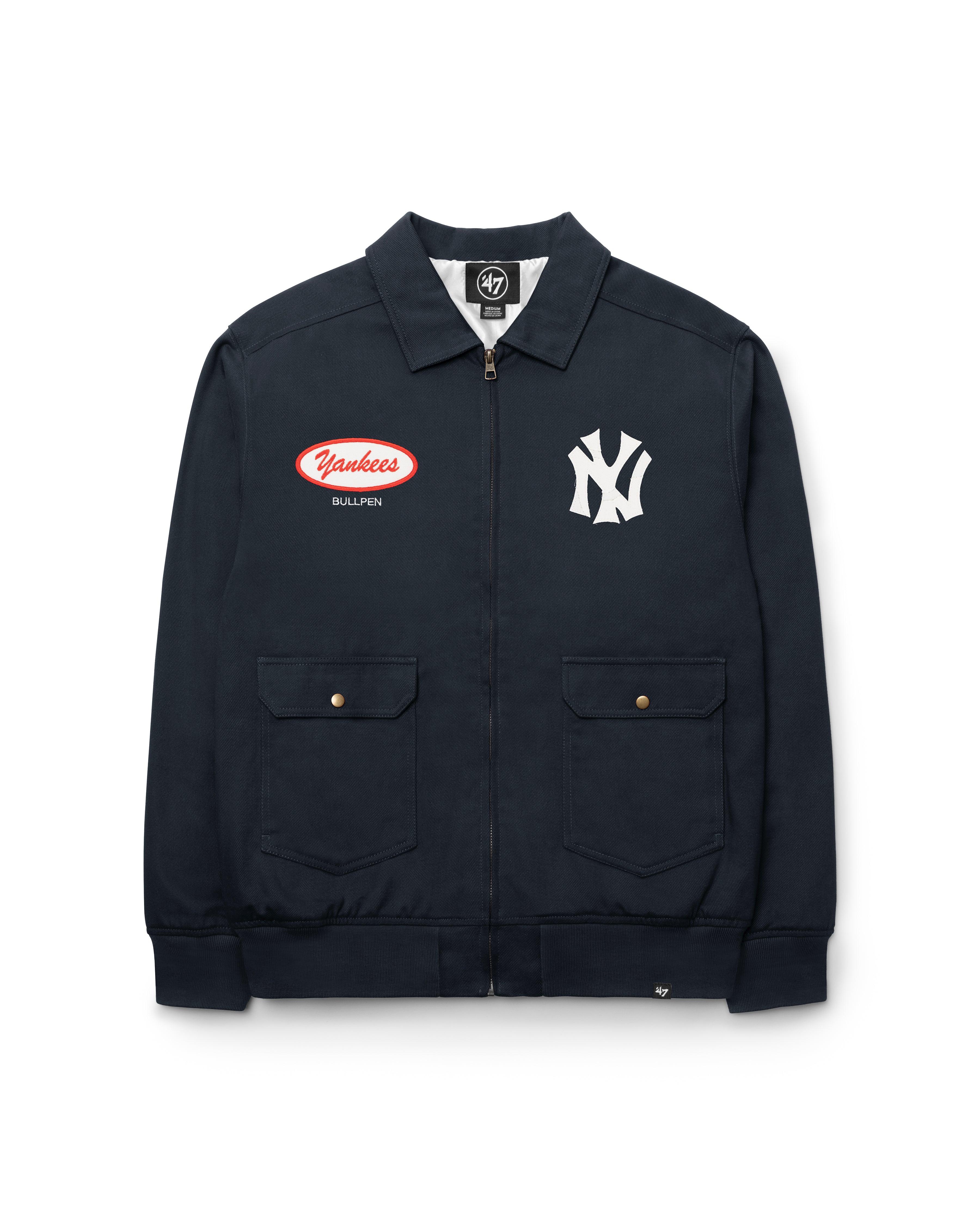 NEW YORK YANKEES COOPERSTOWN NAME PLATE '47 HOMESTEAD JACKET - Navy