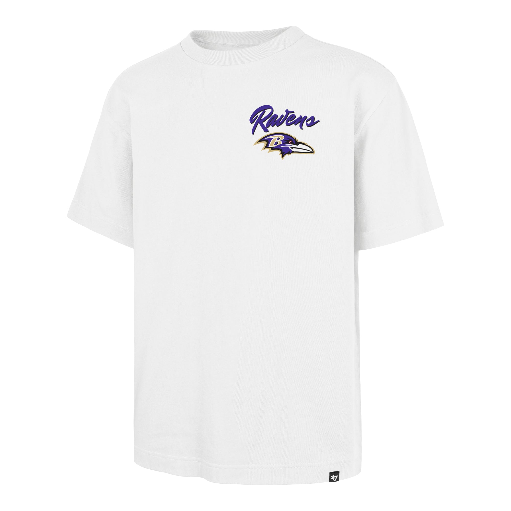 BALTIMORE RAVENS BACKER SCRIPT ILLUSTRATED '47 FOUNDATION TEE