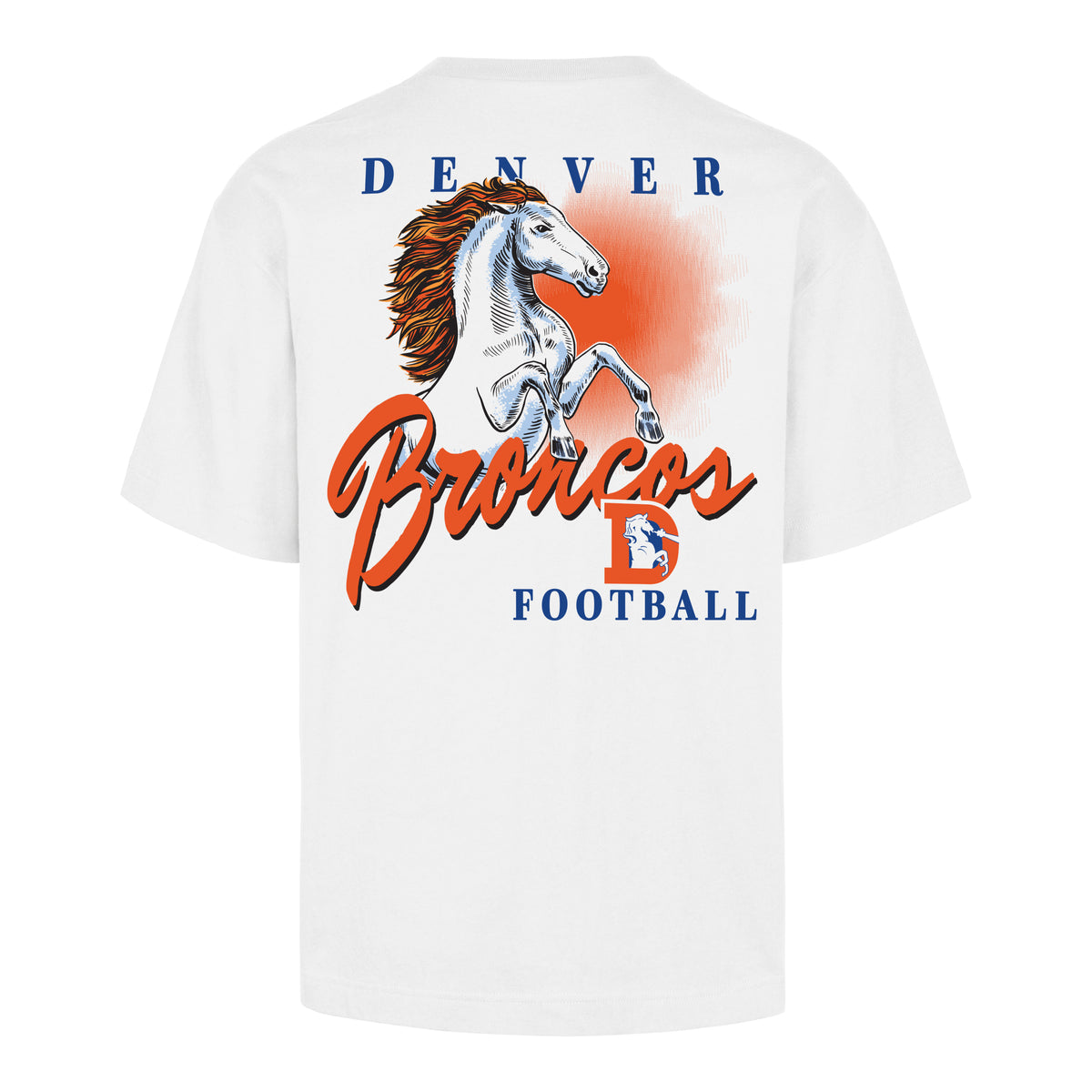 DENVER BRONCOS HISTORIC BACKER SCRIPT ILLUSTRATED '47 FOUNDATION TEE