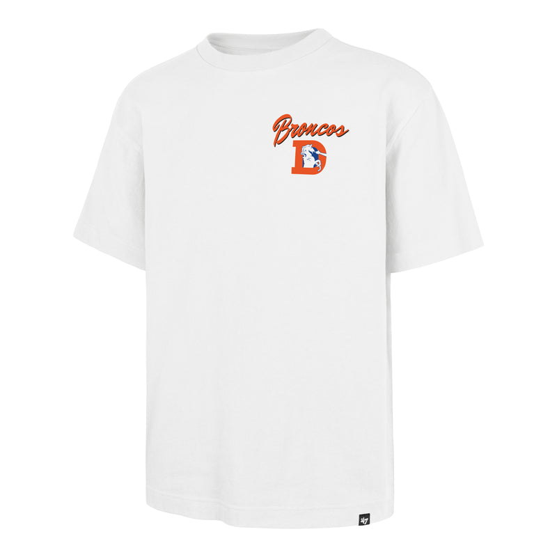 DENVER BRONCOS HISTORIC BACKER SCRIPT ILLUSTRATED '47 FOUNDATION TEE