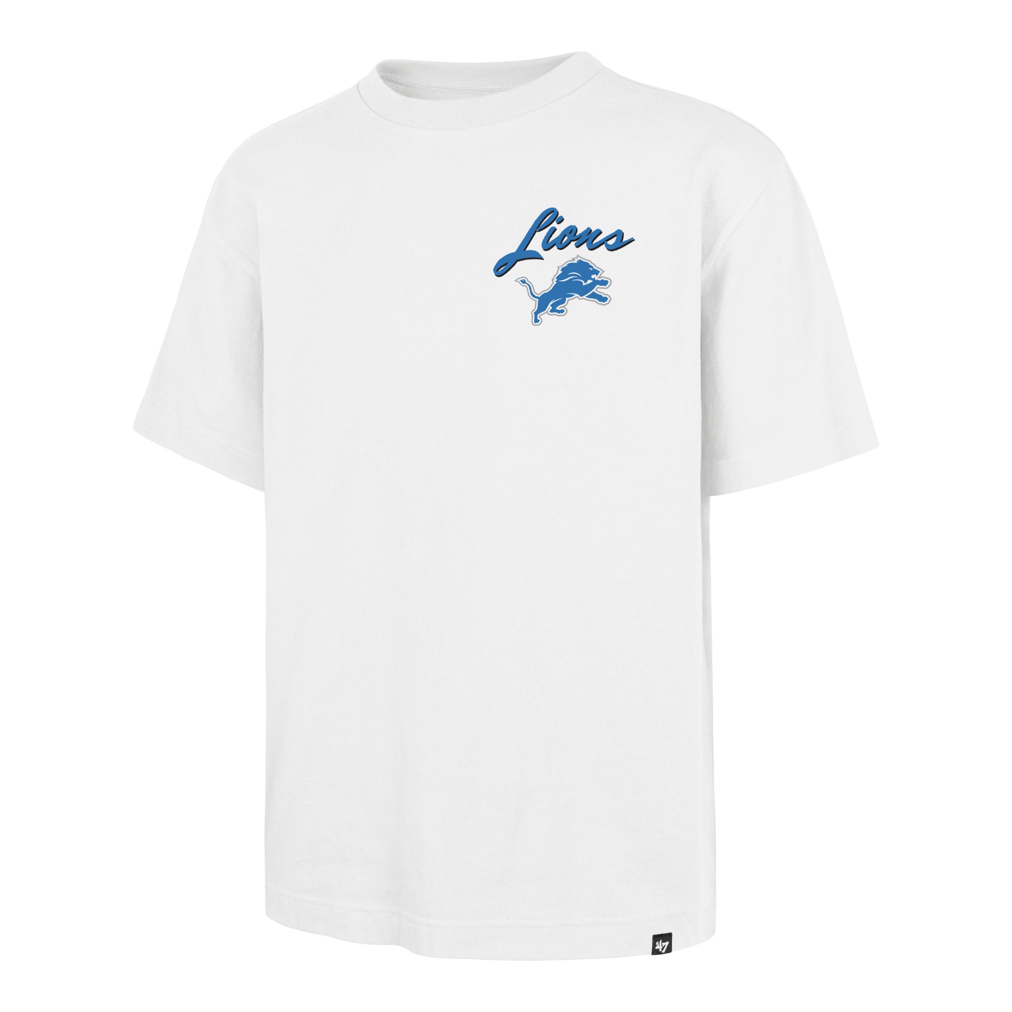 DETROIT LIONS BACKER SCRIPT ILLUSTRATED '47 FOUNDATION TEE