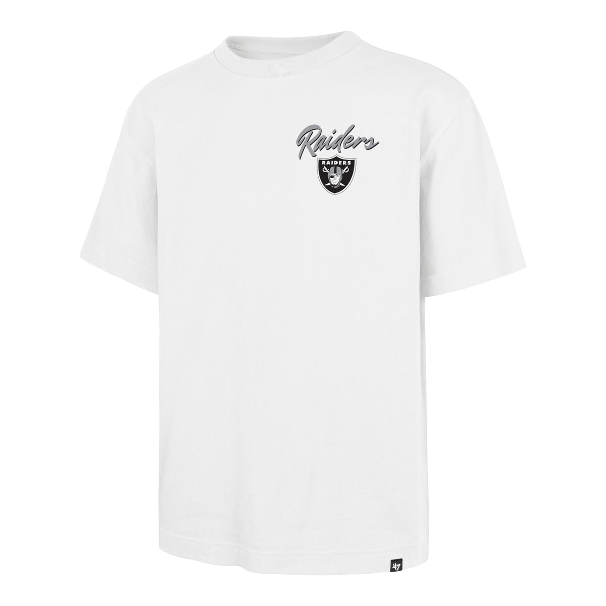 LAS VEGAS RAIDERS BACKER SCRIPT ILLUSTRATED '47 FOUNDATION TEE