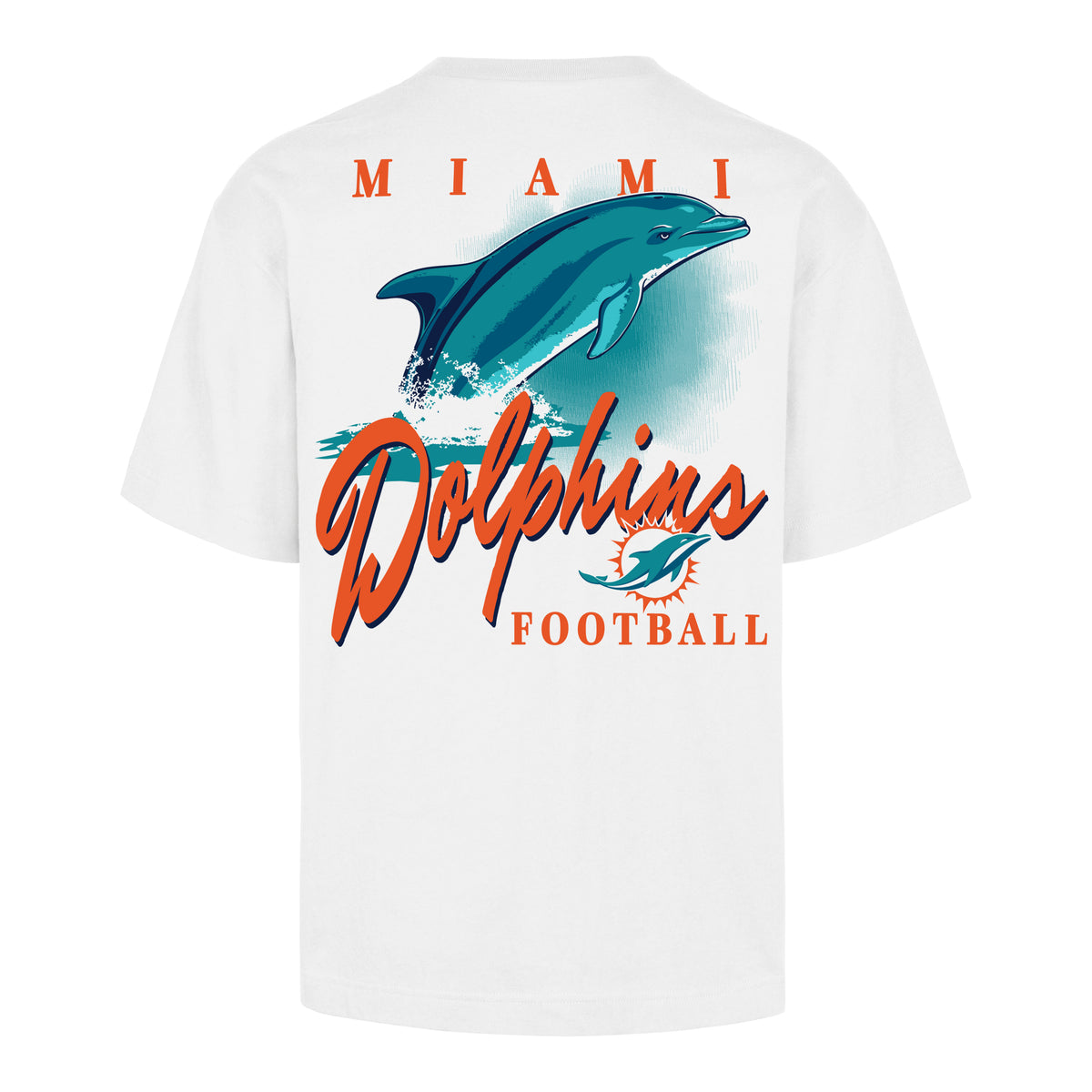 MIAMI DOLPHINS BACKER SCRIPT ILLUSTRATED '47 FOUNDATION TEE