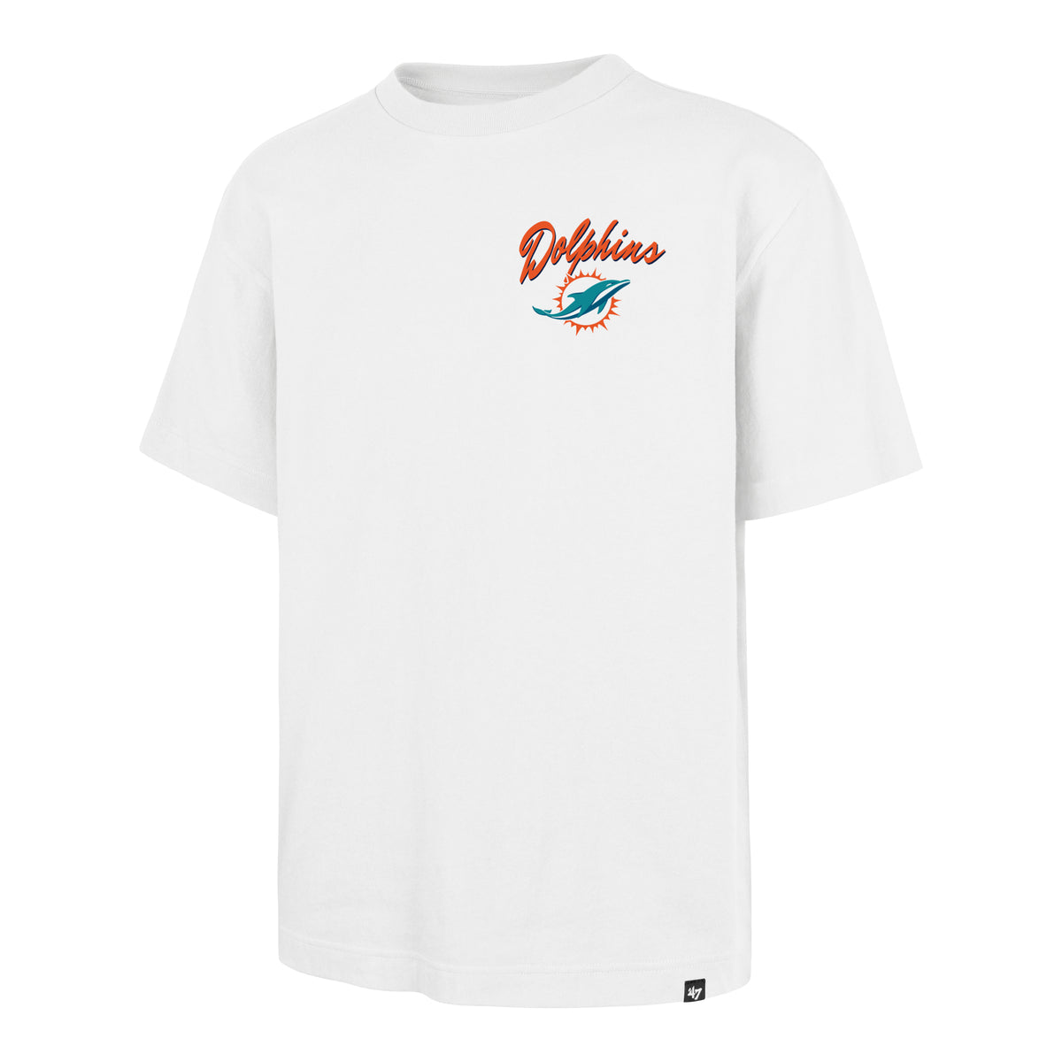 MIAMI DOLPHINS BACKER SCRIPT ILLUSTRATED '47 FOUNDATION TEE