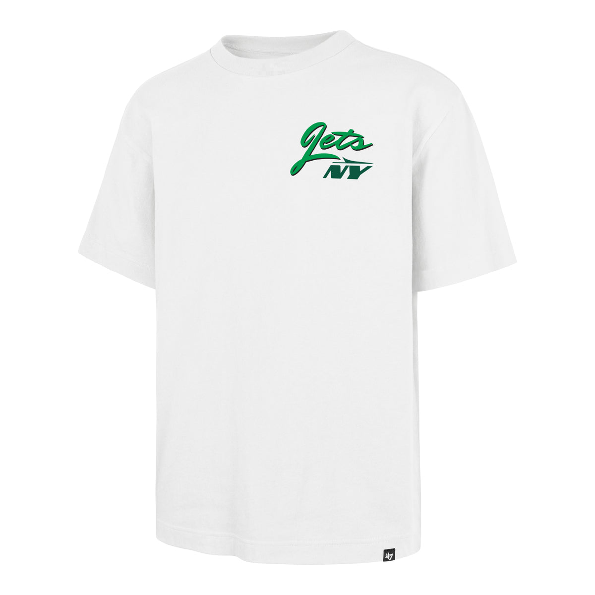 NEW YORK JETS BACKER SCRIPT ILLUSTRATED '47 FOUNDATION TEE
