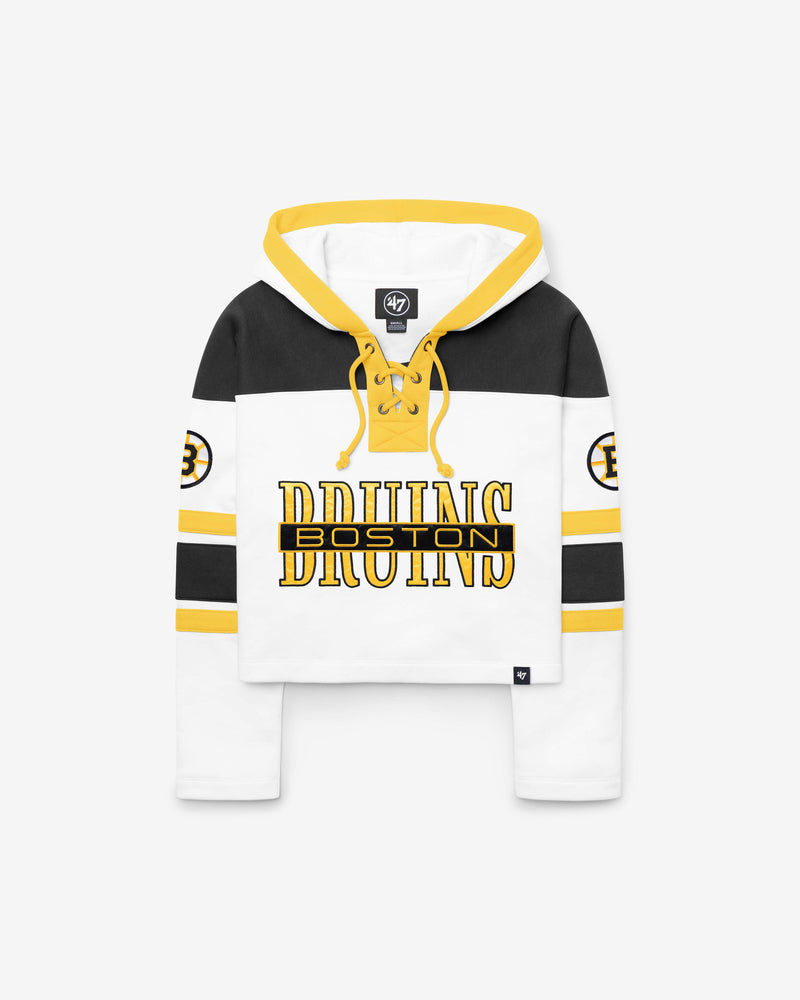 BOSTON BRUINS CUT THRU CROPPED '47 WOMEN'S SUPERIOR LACER HOOD