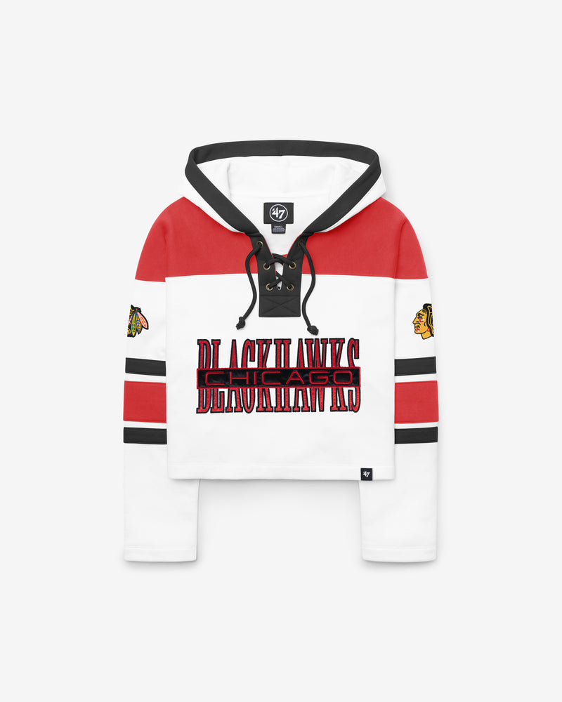 CHICAGO BLACKHAWKS CUT THRU CROPPED '47 WOMEN'S SUPERIOR LACER HOOD