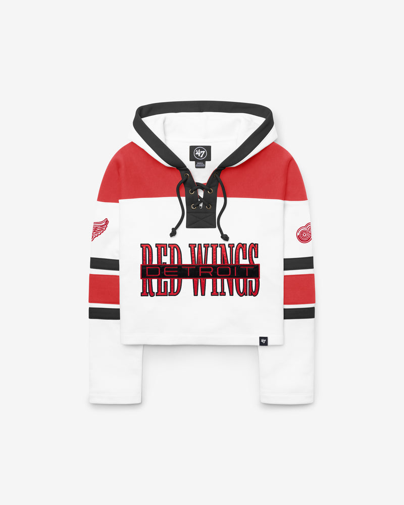 DETROIT RED WINGS CUT THRU CROPPED '47 WOMEN'S SUPERIOR LACER HOOD