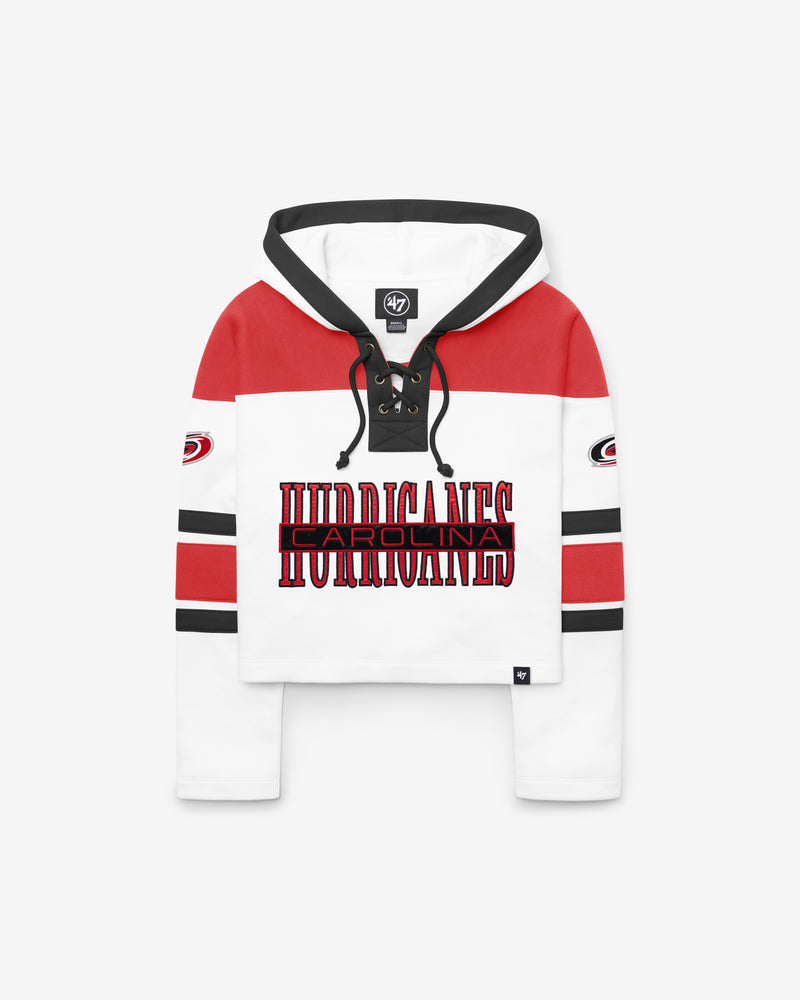 CAROLINA HURRICANES CUT THRU CROPPED '47 WOMEN'S SUPERIOR LACER HOOD