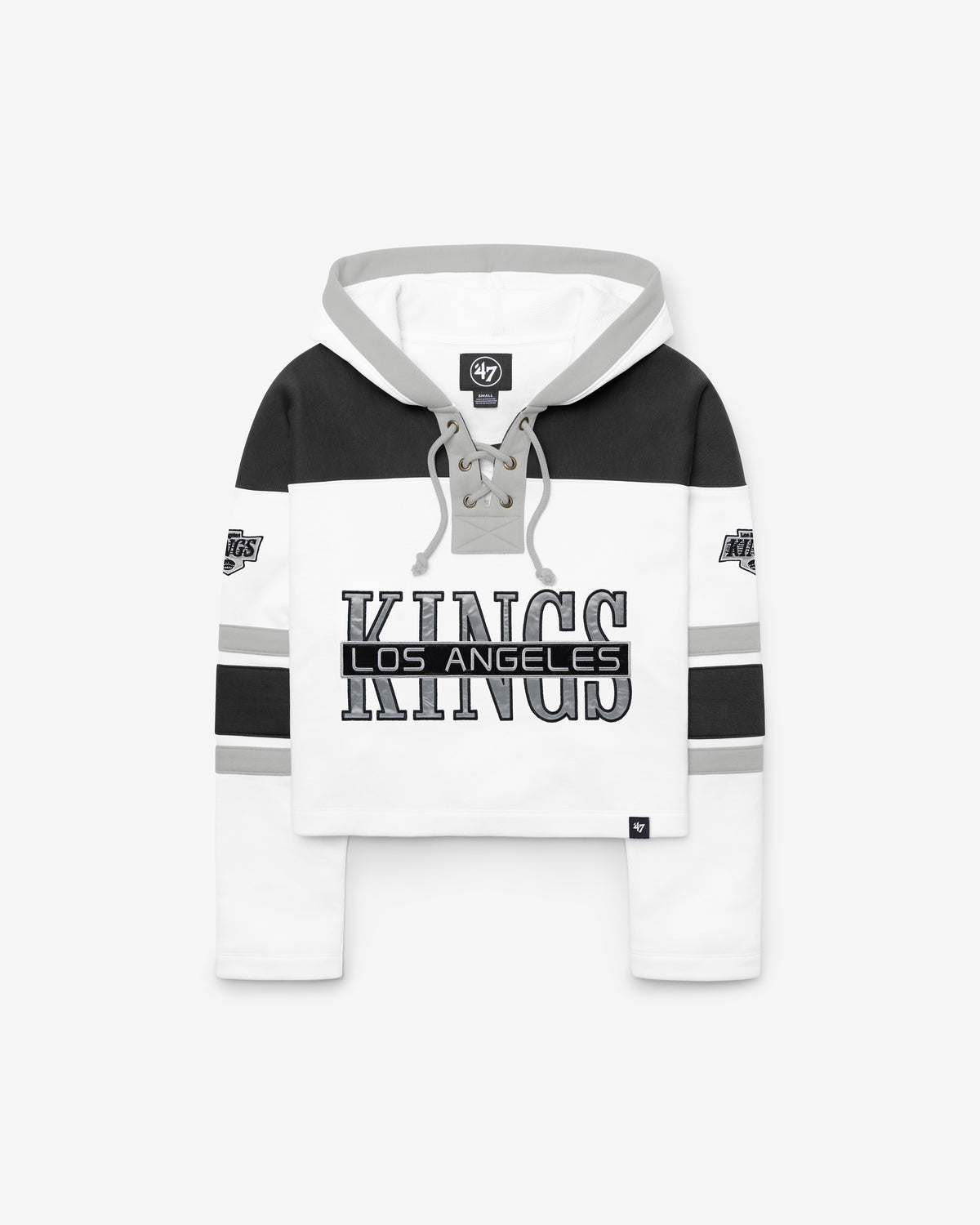 LOS ANGELES KINGS CUT THRU CROPPED '47 WOMEN'S SUPERIOR LACER HOOD