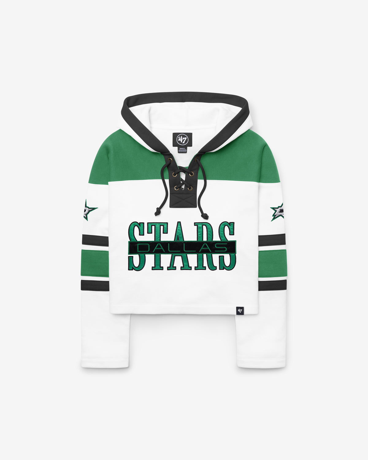 DALLAS STARS CUT THRU CROPPED '47 WOMEN'S SUPERIOR LACER HOOD