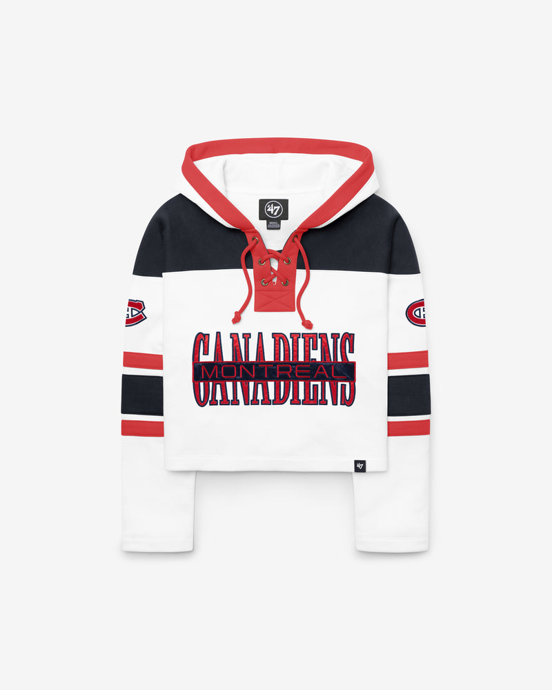 MONTREAL CANADIENS CUT THRU CROPPED '47 WOMEN'S SUPERIOR LACER HOOD